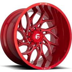 19" - Red Car Rims Fuel Off-Road Runner D742 Wheel, 22x8.25 with 8 on Bolt Pattern Milled D74222828D35