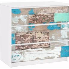 Papier Adhésif Pour Meuble Malm Commode 3x Tiroirs Planches Maritimes Cómoda