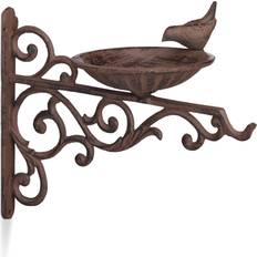 Relaxdays Vaschetta Per Uccelli Antiruggine Decorazione 24x28x14 Marrone