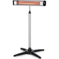 Calentadores de patio Blumfeldt Dark Wave Stand Calentador 2000 W Tubo de Carbono Recubierto de Oro IP65 Soporte