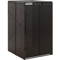 Wheelie Bin Storage vidaXL Single Wheelie Bin Shed Poly Rattan (Building Area )