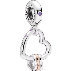 Pandora Charm Pendant Moments ur Rempli de urs Violet, Or rose