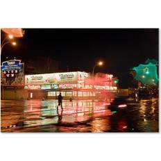 Wall Decor Trademark Fine Art "Nathan's Women Crossing Street Neon" Gurney Photographic Wall Decor