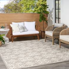 Grey indoor outdoor carpet Nourison Aloha Indoor/outdoor Gray, White