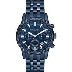 Mk klocka Michael Kors MK Oversized Hutton Navy-Tone Watch Navy