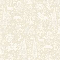 Crown Sherwood Cream Woodland Printed Wallpaper