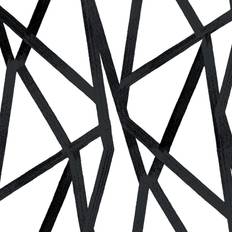 Tempaper Intersections Black Peel and Stick Black on White