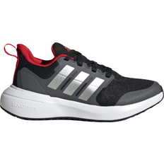 Adidas Kid's Fortarun 2.0 Cloudfoam Lace - Core Black/Silver Metallic/Better Scarlet