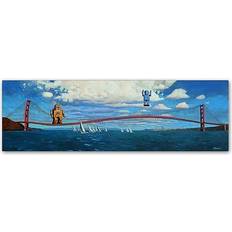 Interior Details Trademark Fine Art 'The Golden Gate' Painting Print on Framed Art