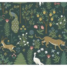 York Wallcoverings Menagerie Unpasted Wallpaper Covers 60.75 sq. ft. Blue