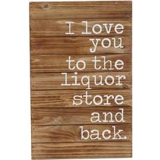 Mud Pie Planked Wood Liquor Store Back Wall Decor