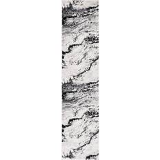 Abstract black and white rug Safavieh Tulum Liz Abstract Black, White