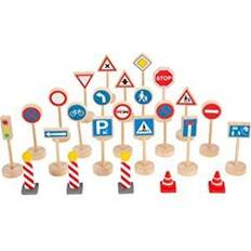 Bois Accessoires de véhicules jouet Small Foot Set de panneaux de signalisation