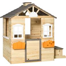 Kinderspielhaus mit Blumentopfhalter bunt