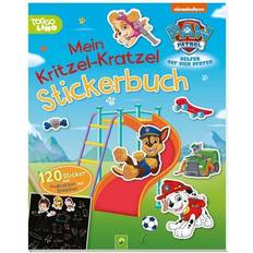 Helfer auf vier Pfoten Aufkleber PAW Patrol Mein Kritzel-Kratzel Stickerbuch mit Bambus-Stick