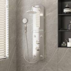 vidaXL Douchepaneel 25 x 43 x 110 cm Zilverkleurig