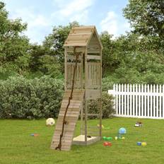 vidaXL Playhouse Outdoor Playset with Climbing Wall