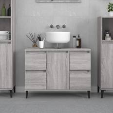 vidaXL Pesuallaskaappi Harmaa Sonoma 80 x 33 x 60 cm