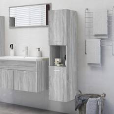 vidaXL Armadietto Bagno Grigio Sonoma 30 x 30 x 130 cm