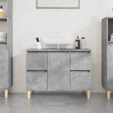 vidaXL Sink Cabinet Concrete Grey 80 x 33 x 60 cm