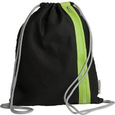 Sac de sport à cordelette 'Go' noir vert tilleul