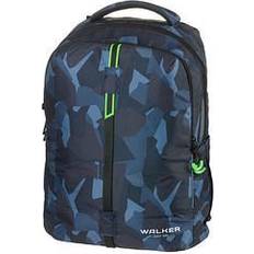 Camouflage School Bags Walker Schulrucksack Elite 2.0 Camo Kunstfaser anthrazit/blau