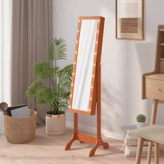 Floor Mirrors sale vidaXL Free-Standing with LED 34x37x146 cm Floor Mirror