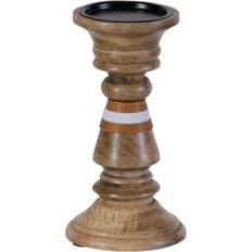 Brown Candlesticks BigBuy Home Braun Mango-holz 12 X 12 X Kerzenhalter