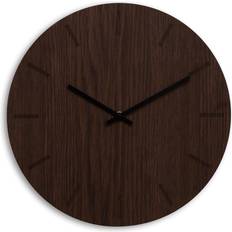 Hemverk Dark Oak 38 cm Mörk Ek Med Svart Visare Väggklocka