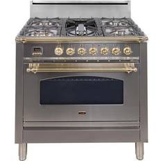 ILVE 36" Nostalgie Yellow, White, Gray