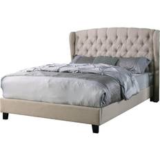 Beds & Mattresses Best Master Furniture Frances Upholstered Linen Blend