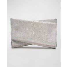 Christian Louboutin Loubitwist Small Crystal-Embellished Suede Clutch - Purple