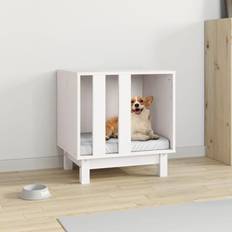 vidaXL White, 50 Solid Wood Pine Dog House Dog Cage Pet House Cabin Multi Colours/Sizes