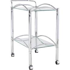 Silver Trolley Tables Benzara Beautiful Silver Trolley Table