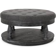 Gray Foot Stools Christopher Knight Home Hewlett Contemporary Foot Stool