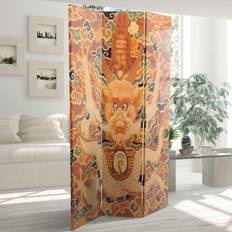 Oriental Furniture 6" Double Sided Dragon of the Red Chamber Room Divider