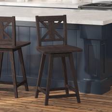 Farmhouse swivel bar stools Taylor & Logan Modern Farmhouse Bar Stool