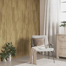 vidaXL Vægpaneler 4,12 m² trælook PVC brun