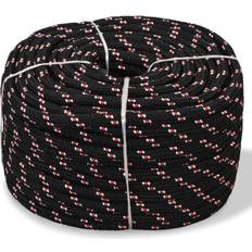 Corde marine saldi vidaXL Corda Marina in Polipropilene 10 mm 50 m Nera Black and red