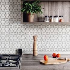 Tiles Merola Tile Flo 2" 2" Porcelain Honeycomb Mosaic Wall & Floor Tile 2.0 D