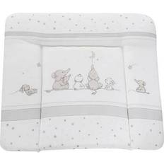 Matelas à langer Roba Matelas à Langer Doux Sternenzauber 85x75 cm Revêtu PU Imprimé éléphants Blanc