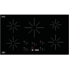 5 burner induction hob Ancona Chef 36 Glass-Ceramic Induction Cooktop Elements Boost