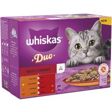 Whiskas Cats Pets Whiskas 1+ Pouches Mega Pack 96 Duo Meaty