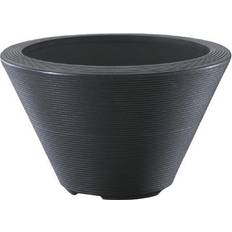 Large black flower pots Crescent Garden Gramercy Planter, Large Flower Pot, 20-Inch