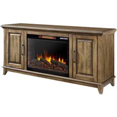 Brown Fireplaces Muskoka Marcus 60-in Freestanding Electric Fireplace Bluetooth Antique Pine