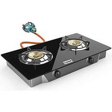 Camping & Outdoor Kapas Outdoor & Indoor Portable Propane Stove Double Burners with Gas Premium Hose for Backyard Countertop Kitchen Camping Grill Hiking Cooking Outdoor Recreation