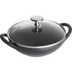 Staub Wokpannor Staub Miniwok Gjutjärn 16 cm Black
