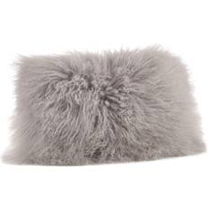 Saro Lifestyle 3564.FG1220B 12 Mongolian Lamb Fur Complete Decoration Pillows Grey