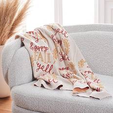 Safavieh 50"x60" Happy Fall Blankets Brown, Orange, Gray (152.4x127cm)