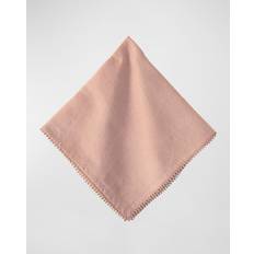 Pink Cloths & Tissues Juliska Trim Linen/Cotton Cloth Napkin Pink, Red